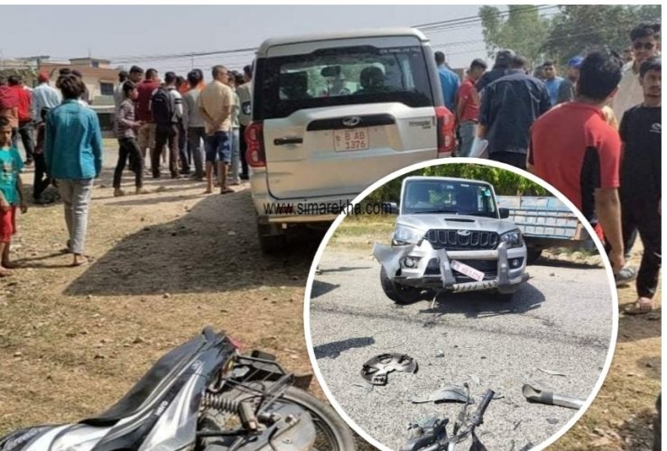 कञ्चनपुरमा एमाले सांसद र मेयर सवार जिपको ठक्करबाट दुई जना घाइते