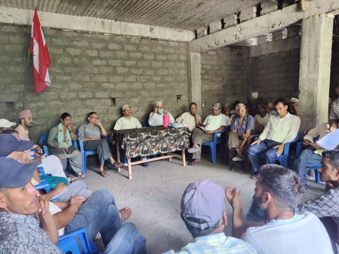 नेपाली कांग्रेस दार्चुलामा गाउँ घर अभियान सुरु