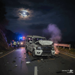 डडेल्धुरामा स्कारपियो दुर्घटना, पाँच जना घाइते